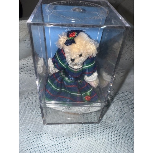 Muffy VanderBear Miniatures Taffeta Teddy Bear in Case #1211/1500 Collectible - Picture 1 of 5